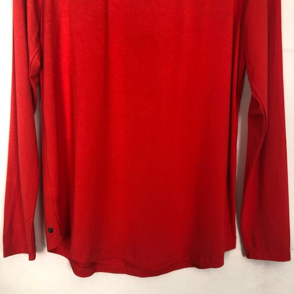 Fabletics Carla Cut Out Off Shoulder Red-Orange Top Medium - Picture 9 of 10